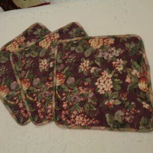 Euro Shams pillow Set of THREE about 26 square bed sofa fruit/floral/plaid BIG